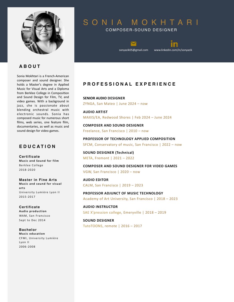 Resume page 1