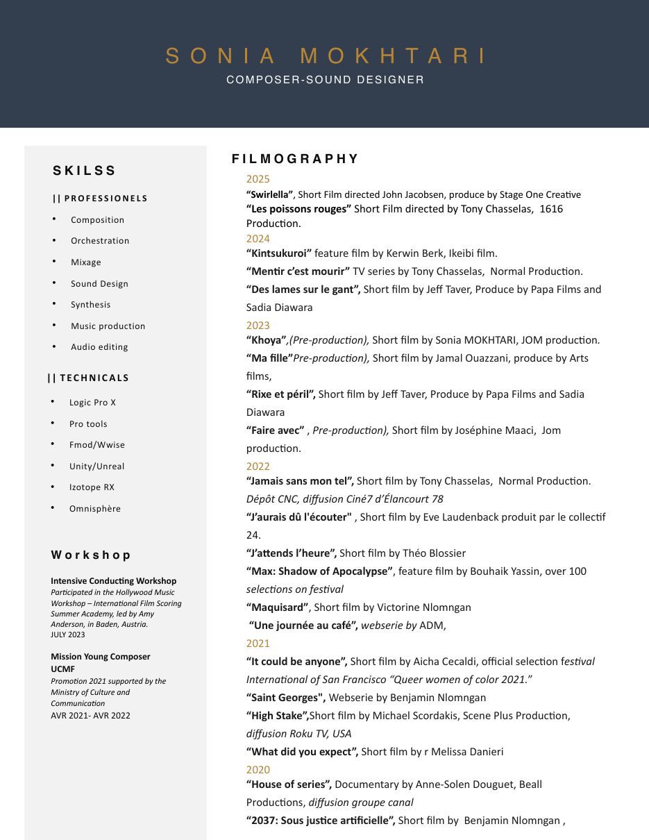 Resume page 3